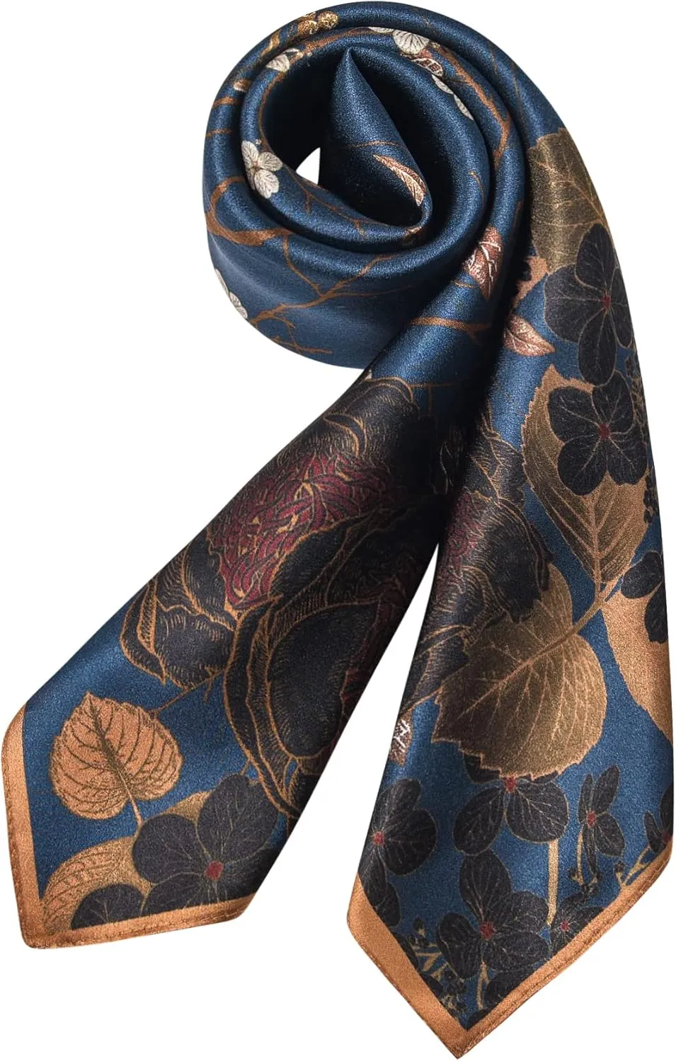 100% Pure Mulberry Silk Square Scarf 25.6" X25.6'' - Head & Neck Scarf for Women, Gift-Packaged