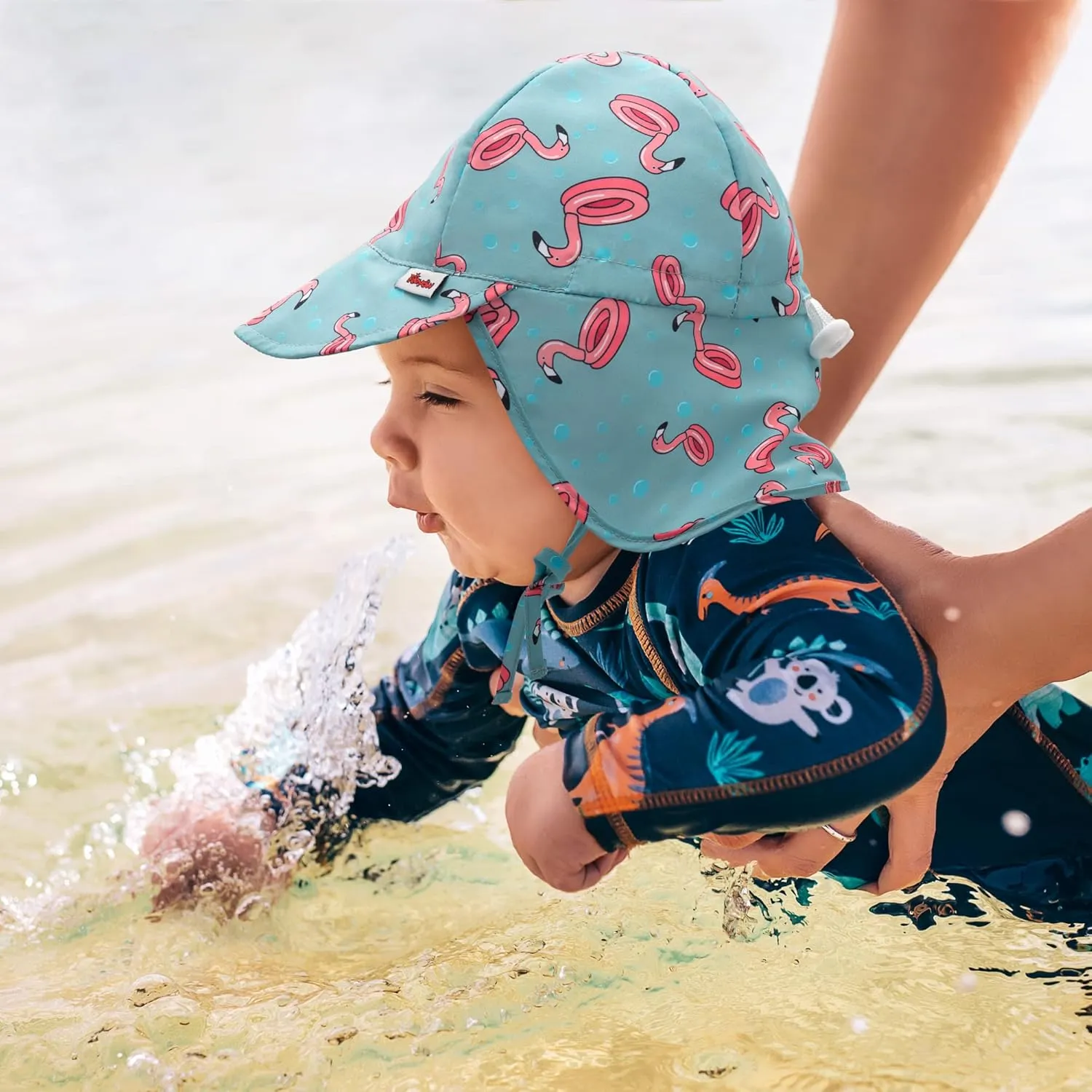 Baby Sun Hat UPF 50  Uv Ray Sun Protection Infant Summer Swim Hat with Neck Flap Toddler Hats for Boys Girls
