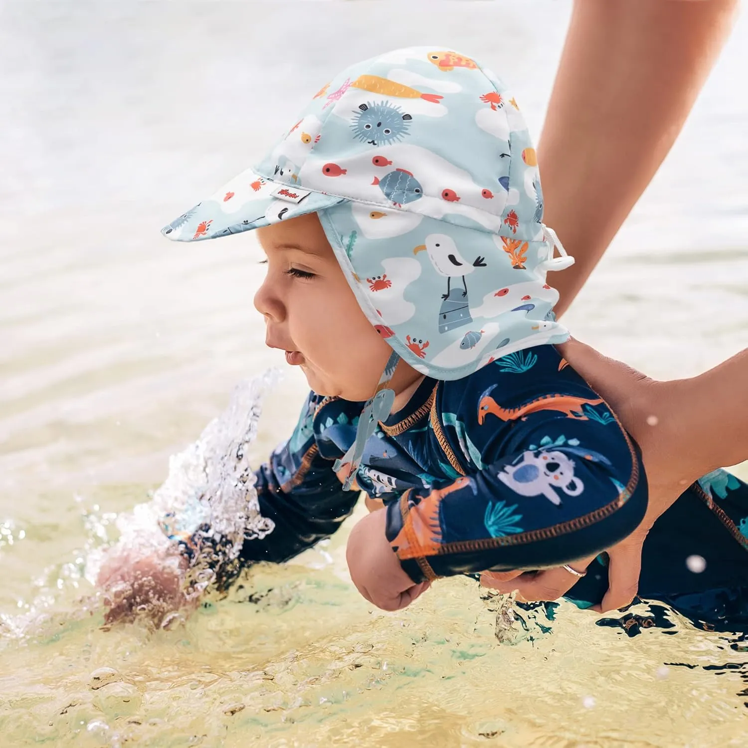 Baby Sun Hat UPF 50  Uv Ray Sun Protection Infant Summer Swim Hat with Neck Flap Toddler Hats for Boys Girls