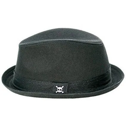 Boy's Fedora Hat With Skull