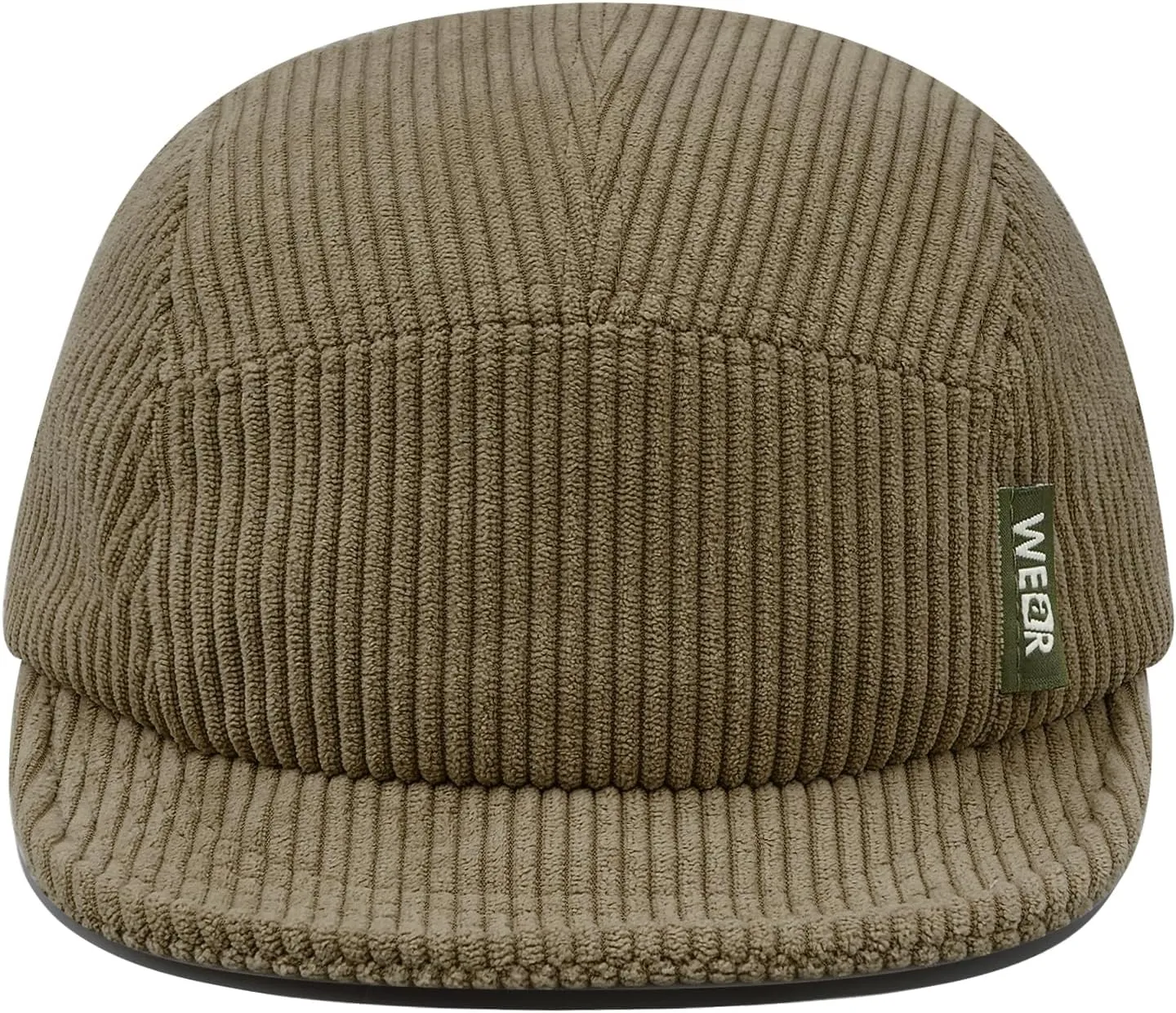 Clakllie Corduroy 5 Panel Hat Short Brim Baseball Cap Urban Street Flat Bill Hats Cooling Trucker Hats Snapback Fitted Cap