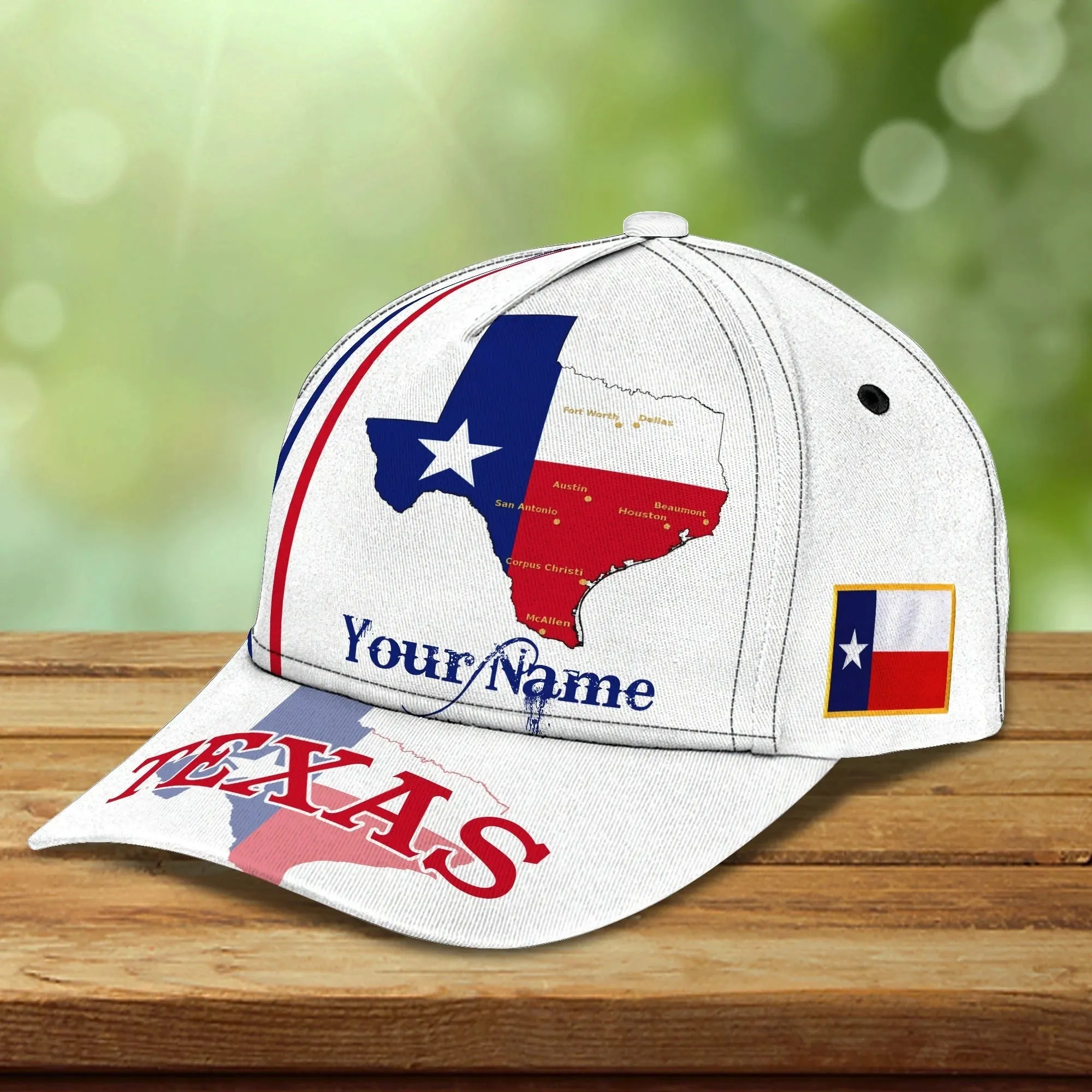 Customized Texas Baseball Cap, Texas Cap, American Strong Support Texas Classic 3D Cap Hat