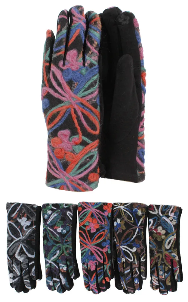 GOV0133 Colorful Woolen Stitching Gloves Pack