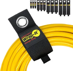 Heavy-Duty Wrap-It Storage Straps (Assorted 12 Pack) - Hook and Loop Hanging Extension Cord Organizer for Cable Management and Storage on Garage Wall, RV Gadgets and Appliances
