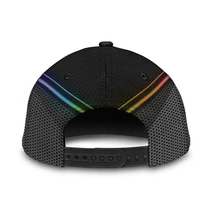 LGBT Pride Cap She's Mine Rainbow Hand Hexagonal Texture Printing 3D Baseball Cap Hat