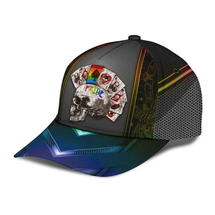 LGBT Pride Cap She's Mine Rainbow Hand Hexagonal Texture Printing 3D Baseball Cap Hat