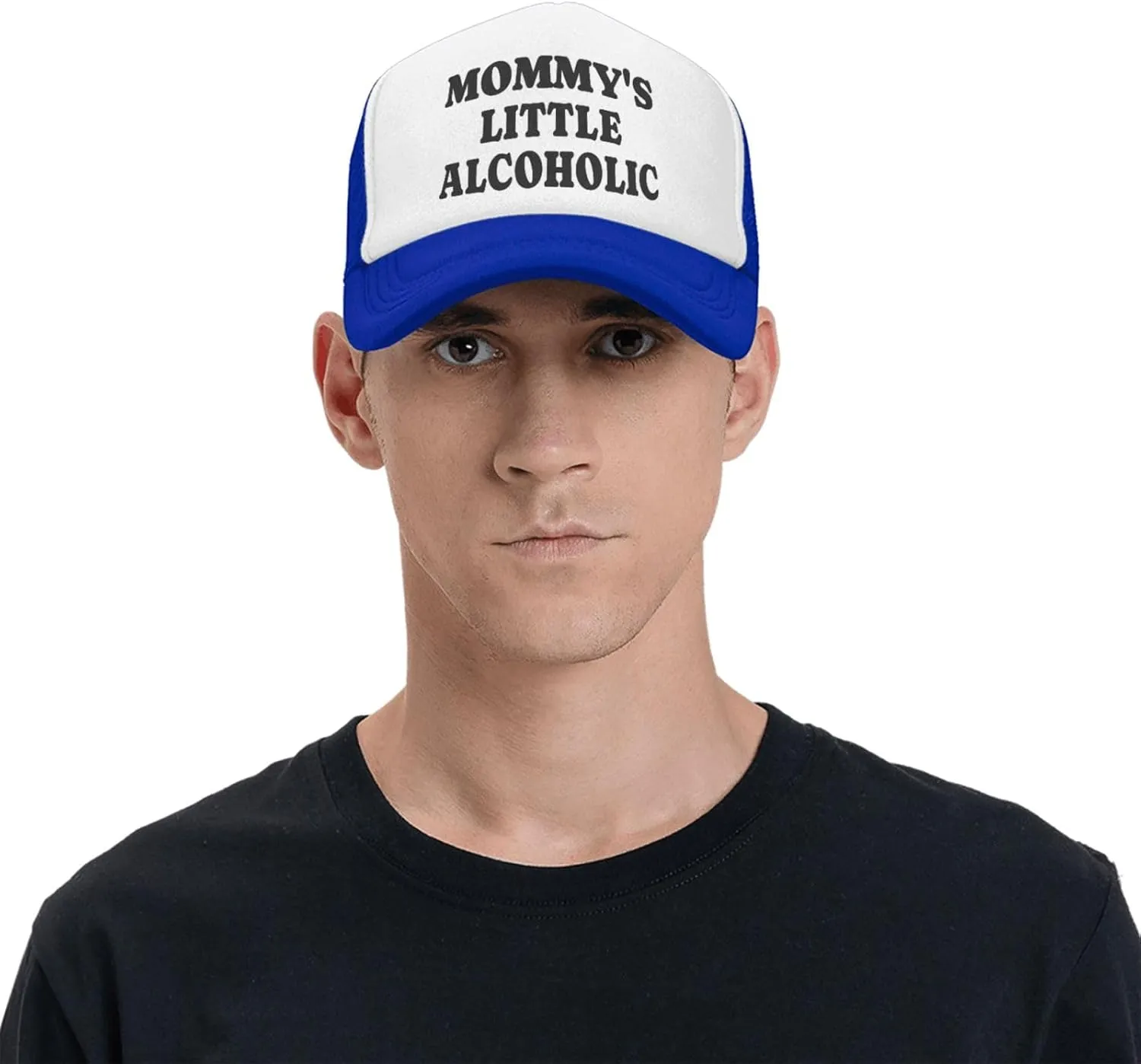 Mommy's Little Alcoholic Hat Funny Trucker Hats Mesh Baseball Cap, Adjustable Fishing Caps Hat for Men Women