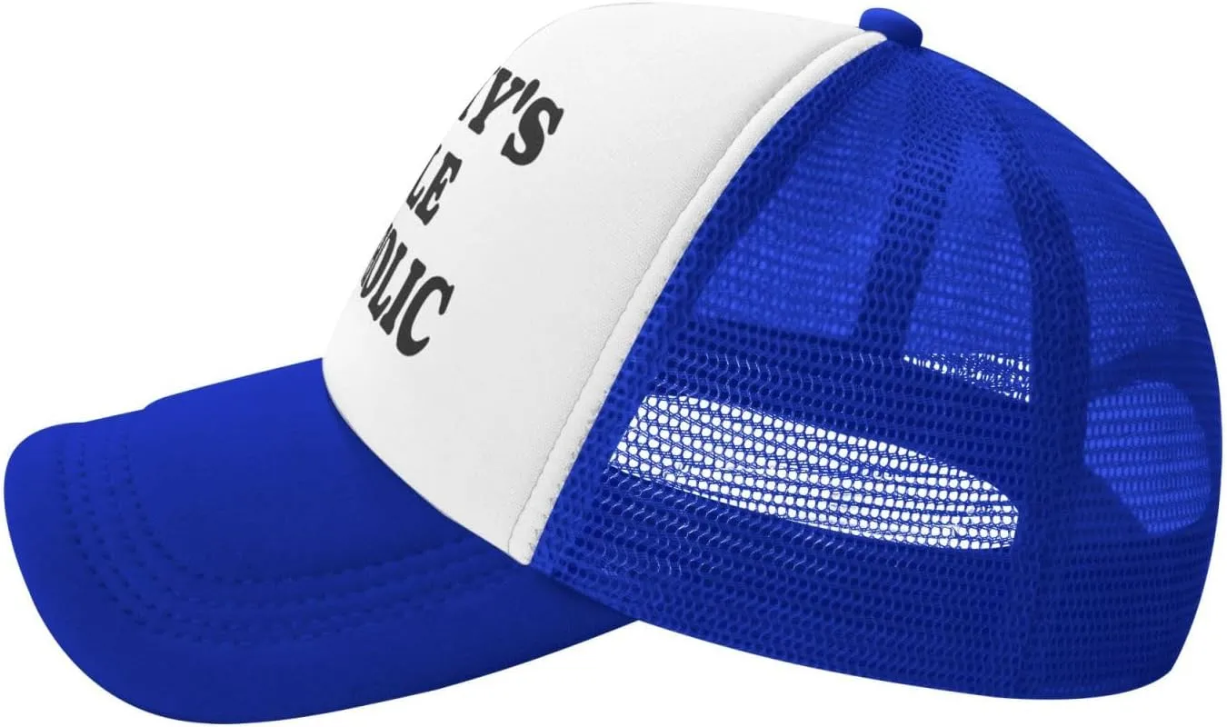 Mommy's Little Alcoholic Hat Funny Trucker Hats Mesh Baseball Cap, Adjustable Fishing Caps Hat for Men Women