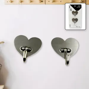 Multipurpose Strong Hook Self-Adhesive hooks for wall Heavy Plastic Hook, Sticky Hook Household For Home , Decorative Hooks, Bathroom & All Type Wall Use Hook , Suitable for Bathroom, Kitchen, Office (2 Pc Set)