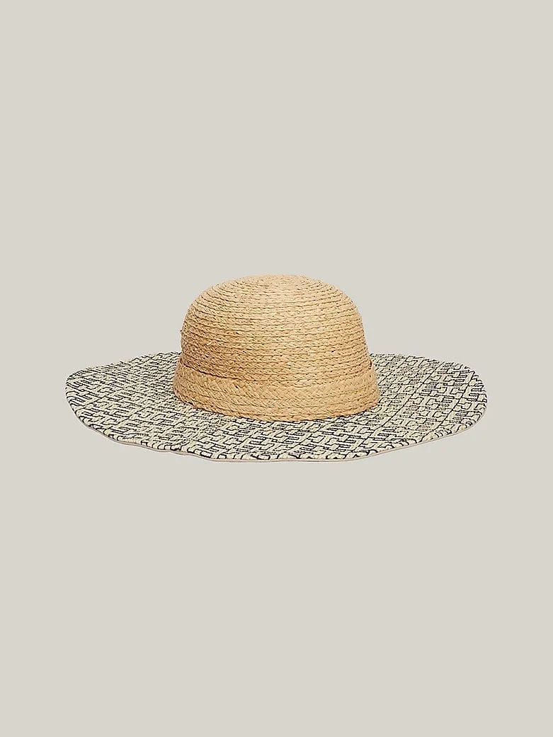 Tommy Hilfiger Beach Summer Straw Hat in Calico
