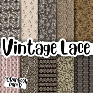 Vintage Lace Scrapbook Paper: Double-Sided Decorative Craft Papers For Wrapping, Junk Journals & Mixed Media, Card Making And More Paperback  February 11, 2024