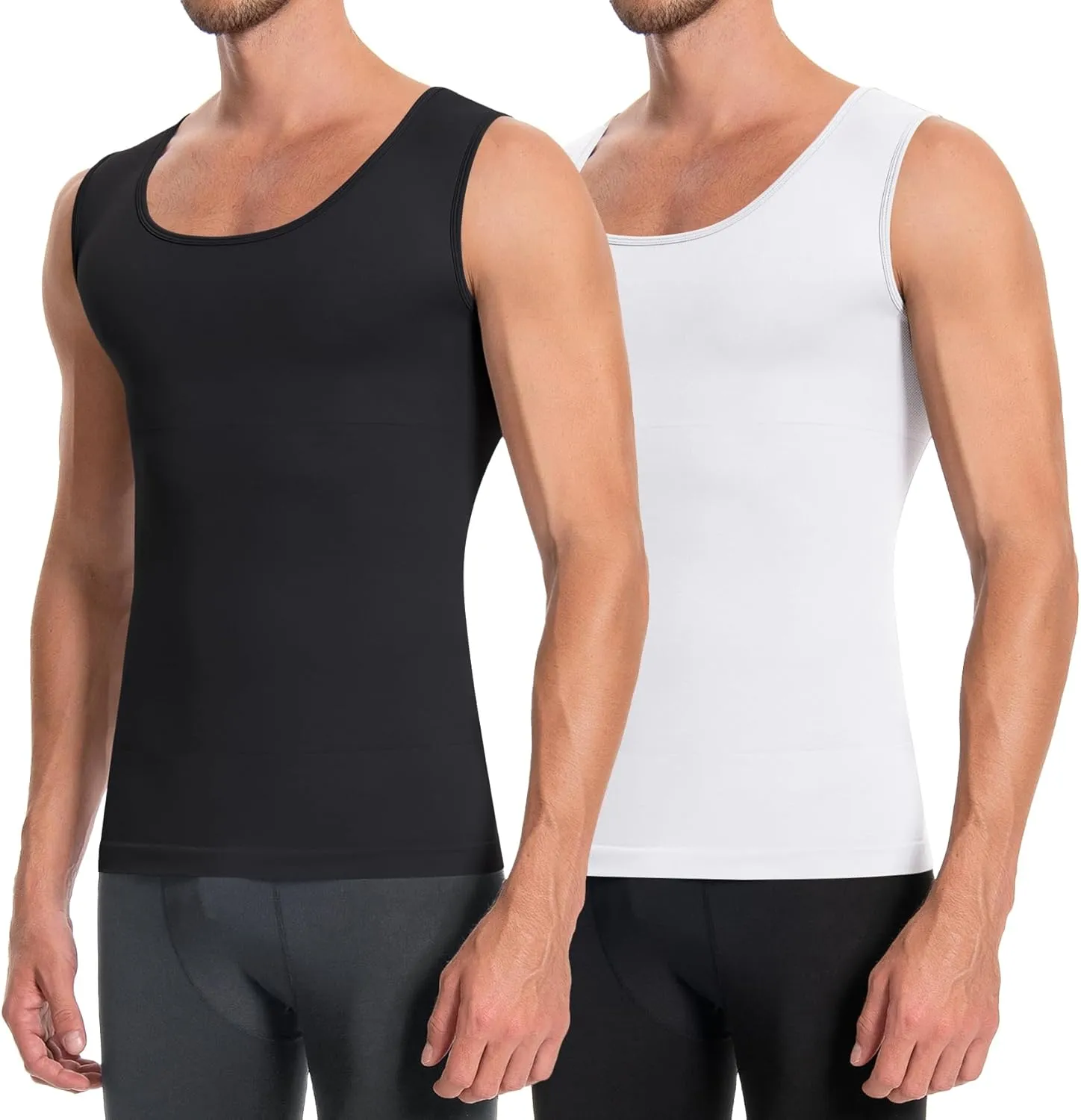 VVX Compression Shirt Men Sleeveless Slimming Undershirt Shapewear Tummy Control Body Shaper Seamless Tank Top