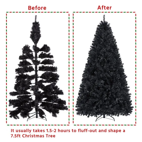 Yaheetech 7.5’ Hinged Spruce Artificial Christmas Tree